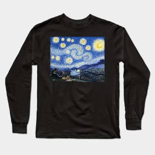 Van Gogh starry night without tree Long Sleeve T-Shirt